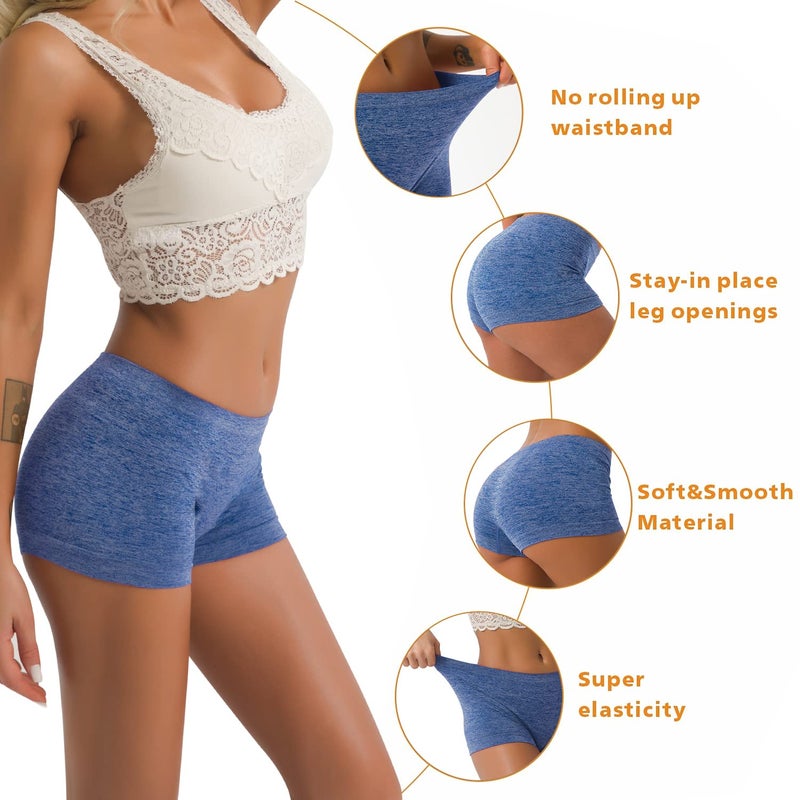 R RUXIA سراويل داخلية نسائية قصيرة بدون seams من النايلون، 5 قطع - Image 3